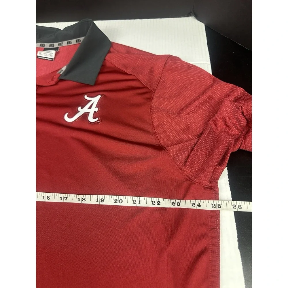 Nike Mens Alabama Crimson Tide Coaches Sideline DRI-FIT Polo Shirt Red 2XL
